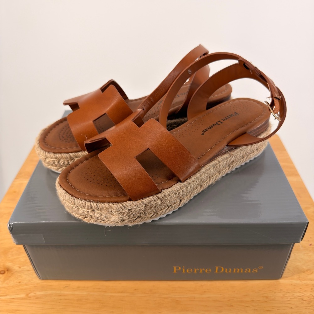 Pierre Dumas Magic-30 Sandal Womens 8 New Espadrille Platform H-Band Boho Chic